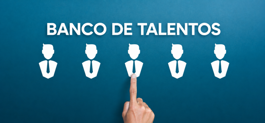 Ilustração representando o que é banco de talentos, com seleção de candidatos cadastrados para futuras oportunidades de emprego.