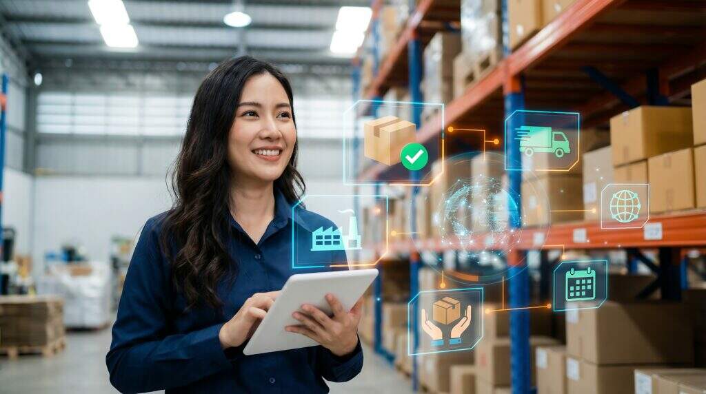 tecnólogo em logística atuando na gestão de estoque e operações logísticas